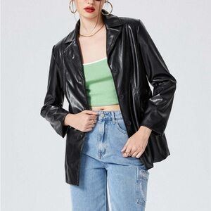 Black leather jacket